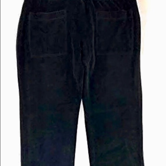 VS PINK- Black Velour BLING SWEATPANTS - Picture 3 of 3